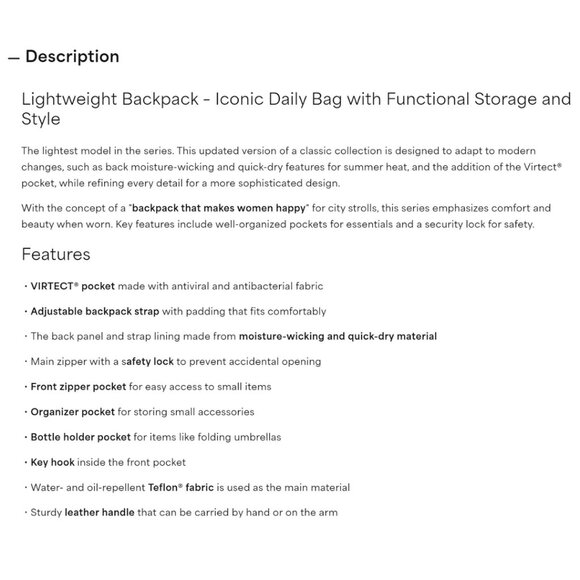 NWOT Kanana Project PJ1-4th Small Backpack — Black - Picture 13 of 14